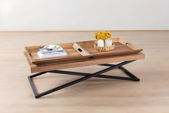 Hanah Home Towly - Mesa de centro Nogal